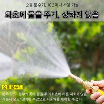 초강력 황동 증압 분사기 고압 분사기 세차건 분사건, 순동 커넥터+순동 직분사기*6