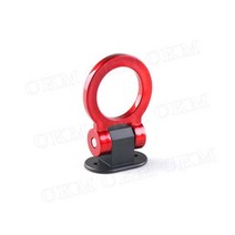 자동차 견인 고리 스트랩 차량 abs car accessorise 스타일링 트레일러 후크 스티커 장식 자동 후면 전면 트레일러 시뮬레이션 레이싱 링 후크, 빨간색