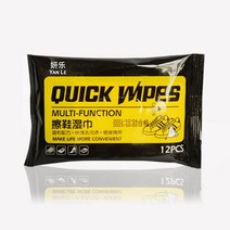 신발 물티슈 슈즈 세탁 클리너 12매 클리닝 운동화, 신발 클리너 물티슈, 단품