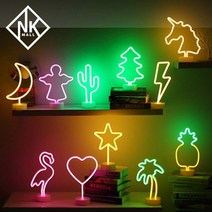 NK 네온조명 인테리어조명 무드등 수유등, 네온무드등 선인장