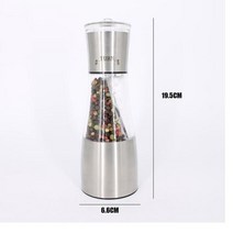 소금과 후추 곡물 밀 셰이커 스테인레스 스틸 식품 분쇄기 분쇄기 향신료 항아리 조미료 용기 주방 도구, 1PCS