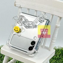 Z플립4 투명 젤하드 범퍼 케이스 토트스트랩 Z플립3