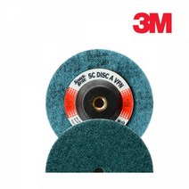 3M SC디스크 100mm 부직포연마재 연삭날 그라인드날, MED 180방 적색