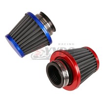 유니버설 35mm 38mm 42mm 45mm 58mm 버섯 헤드 오토바이 기화기 에어 필터 클리너 흡입 파이프 수정 스쿠터, Red 38mm