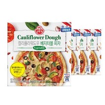 베지터블 컬리플라워도우 피자 아이들 간식 405g, 4개