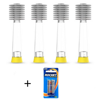 메가텐 음파전동칫솔 소프트 리필헤드 4P+헤드커버, 리필4P+건전지, 1개