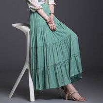 여자 여름 트랜드 잇다 미디엄기장 스커트 3F039