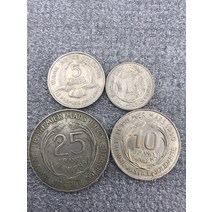 희귀동전 수집용 은테크 동테크 1962년 기니 1.5.10.25프랑 니켈 이 잘 유통됨