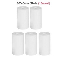 80*40/57*50mm 영수증 감열지 0 롤/가방 인쇄 라벨 롤 모바일 POS 사진 프린터 금전 등록기 용지 사무실, 04 80X40mm 5roll