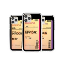 반투명 하프미러케이스 반사거울 비행기티켓 폰카바, 로마(옐로우오렌지), 아이폰XR