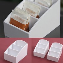 커피 티백보관 소품정리함 2P세트(화이트) 티백함 어린이필통 탕비용품