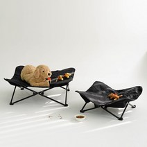 캠핑 강아지 애견 침대 쇼파 해먹 반려동물 로우체어 쉼터 소형견 대형견 캠핑 의자, 대 (90 x 90 x 25Cm)