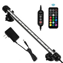 IKefe 27.9cm(11인치) 타이머 색상 변경 LED 어항 수족관 수중 조명 리모컨/컬러 수족관 LED 탱크 조명 기구 수중 장식 식물 성장 바닷물 담수 물고기 KT60