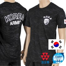 쿨론 맹호 ROKA 로카반팔티 검정디지털 로카티 군인 군용 군대 티셔츠