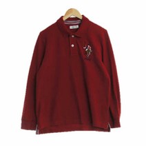 uspa 딥레드 면 카라티 남자 6192