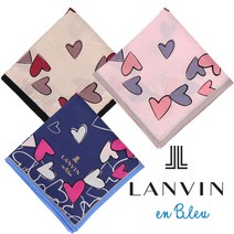 랑방 온 블루 2021FW 하트 패턴 라지 손수건 겸 쁘띠 스카프 (3컬러택1) / LANVIN en Bleu 2021fw heart patternhankiei- PATTYIAN