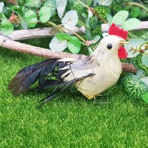 한소픈 미니 닭 모형 1P 인테리어용품 데코소품 미니어처 농장장식 새모형 닭모형, 옐로우