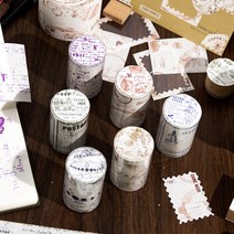빈티지 프레임 우표 다꾸 6종 마스킹테이프, 3.레터링 (MT-938)