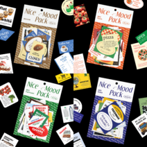 나이스무드 스티커팩 30장 1세트 리무버블 무광 코팅 조각스티커 반칼스티커 포토카드 앨범, 핏제리아