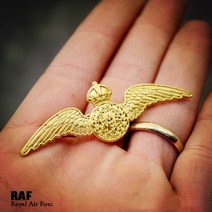 RAF 영국 제국 왕실 공군 파일럿 군사 배지 금속 황동 장교 모자 장식 브로치 핀, [02] No 4