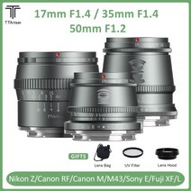 TT artisan 아티산 TTArtisan 수동 초점 티타늄 그레이 인물 사진 렌즈 소니 E 후지 X 캐논 M M43 17mm F1.4 35mm 50mm F1.2 APSC, 35mm F1.4_Canon EF-M | Black