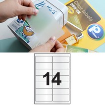 반투명 라벨지 인쇄 가격표 스티커 가격텍 라벨러 14칸 10P 프린텍 라벨 메이커 라벨텍 날짜 전선 네임택 이름표 스티커지 코팅 용지 A4 프린트 라벨링 프린터 분류 표기용 레이저
