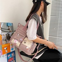 캔버스 쇼퍼백여성용 방수 캔버스 핸드백 나일론 숄더백 숙녀 메신저백 옥스포드 크로스바디 백 소녀