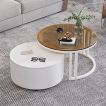 거실테이블 70+50CM 원형 티테이블, 70cm+50cm, X7