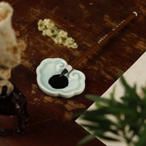 구름 도자기 소형 세필 서예 민화 동양화 캘리그라피 먹물 종지 먹종지 먹접시, 단품, 단품
