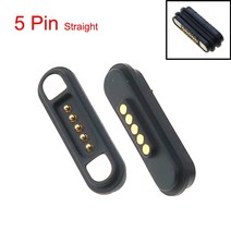 YuXi 1 쌍 자석 연결 관 2 3 4 5 6 극 Pogopin 남성 여성 2.2 MM 격자 THT 3A 봄로드 포고 핀 방수 패드, 06 5pin Straight