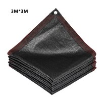 대형 파라솔 야외 테라스 비치 캠핑 파티오 차양 그물 12 니트 식물 그늘 메쉬 야외 정원 선 블록 천, 04 black3x3M