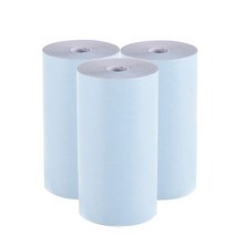 핸드폰사진인화기 휴대용포토프린터 미니포토프린터 5롤 컬러 감열지 57*30mm 미니 포켓 프린터용 스티커, 02 파란