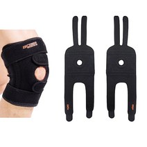 2개1세트 4개의 스프링과 밴드로 지지하는 4k 커버형 헬스 등산무릎보호대, 2개1세트(왼쪽/ 오른쪽 각1개), 2개