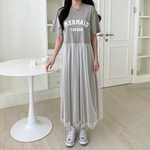 MUMUSEE 국내제작 반팔 레터링 쉬폰 롱 원피스 4color 빅사이즈 임부복 맘룩 등원룩 봄 여름