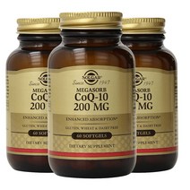 솔가 [3개 SET] 코큐텐 200mg 60정 (소프트젤) Solgar CoQ10 60Sgels, 1개