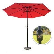 [돌림형] 모벵스턴 특대형 폴딩 감성 파라솔, 특대형 8각 클랭크파라솔, 레드