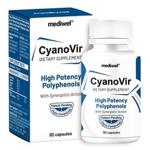 Cyanovir - 케르세틴 루테올린 아피제닌 EGCG 아연 나이아신 고효능 아연 이온 포어 시너지 면역 및 호흡기 건강 지원 500mg 천연 GMO 프리 미국 제조
