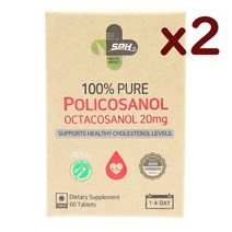 SPH 천연 폴리코사놀 33.4mg (옥시코사놀 20mg) 60정 x2팩