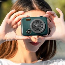 감성 카메라 벨트형 목걸이형 무선 선풍기 손풍기 목선풍기 넥풍기 넥밴드 휴대용 이동식, 블랙