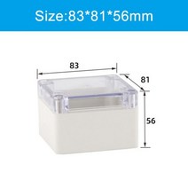 두꺼비집 배전단자 분전상자투명 커버 전기 야외 전력 밀폐형 케이스 인클로저 플라스틱 상자 프로젝트 케이스 방수 정션 박스, 83x81x56