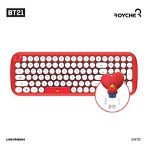 로이체 라인프렌즈 BT21우주스타 레트로 무선키보드, 타타, BT21 레트로키보드