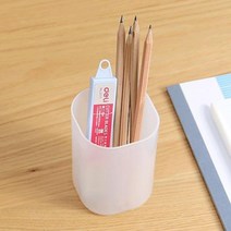 ABM 반투명 사각 연필꽂이 화이트 수납장 연필꽂이 펜꽂이 펜홀더 연필통, 반투명사각 연필꽂이화이트