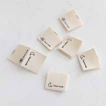 소잉홀릭 [10개] 끼움라벨 달과별 / 핸드메이드 끼워라벨 면라벨