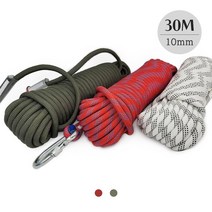 엔스타코 Seil 굵은 밧줄 고리 보조 자일 로프 줄 30M, 카키(Kh)