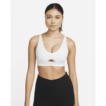 국내정품 NIKE 나이키 인디 플런지 컷아웃 여성 미디엄 서포트 패드 스포츠 브라 FD7287-100
