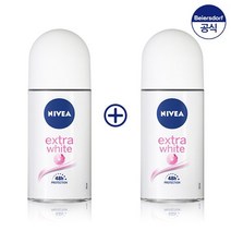 니베아 데오드란트 롤온 엑스트라 화이트 50ml X 2개