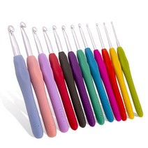 튤립코바늘 에티모 코바늘세트12/37pcs 인체 공학적 크로 셰 여분의 긴 키트 바늘 뜨개질 트리코 액세서리, 01 12pcs