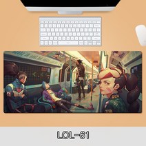 게이밍 장패드 롤 LOL 디자인 마우스 패드 79종 시리즈 리그 오브 레전드 장패드 3-4mm 두께, LOL-61, 800*300*3mm