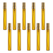 27리빙 간편한 충전 휴대용 향수 공병, 갈색 골드 15ml 10개