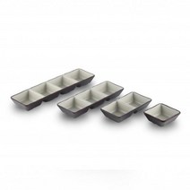 투톤 멜라민 사각 초장기(4sizes)-한식 한정식 퓨전 레스토랑 업소용 멜라민그릇, 4호, PP블랙브라운